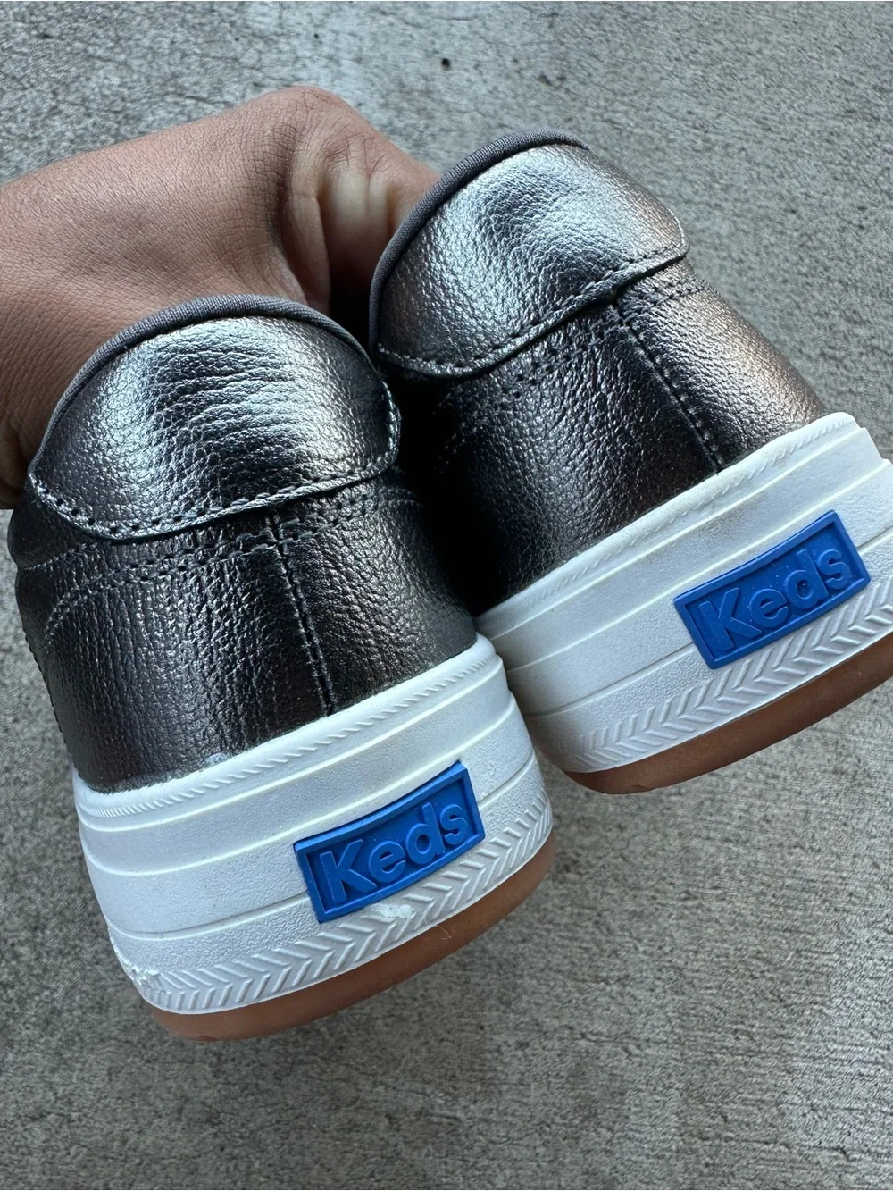Keds Park Silver Metallic Low-Top Sneakers